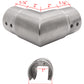 90 Degree Elbow for Slot Round Tube Cap Rail for Glass Railing  Stainless Steel 304 (G1031) - SHEMONICO