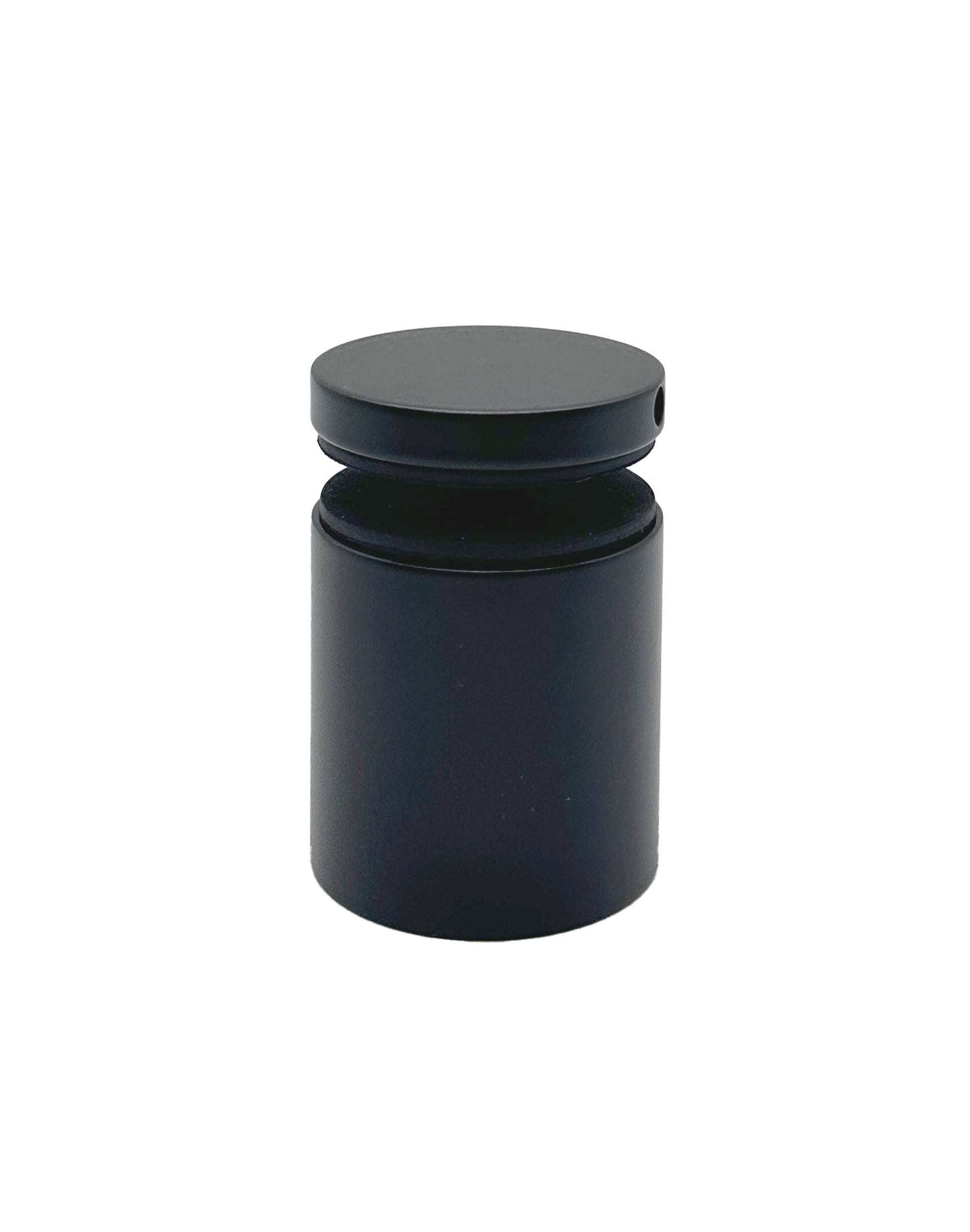 Matte Black Solid Standoff for Glass Railing 1.5" Inch  (G1040-150-FIX-BLK) - SHEMONICO