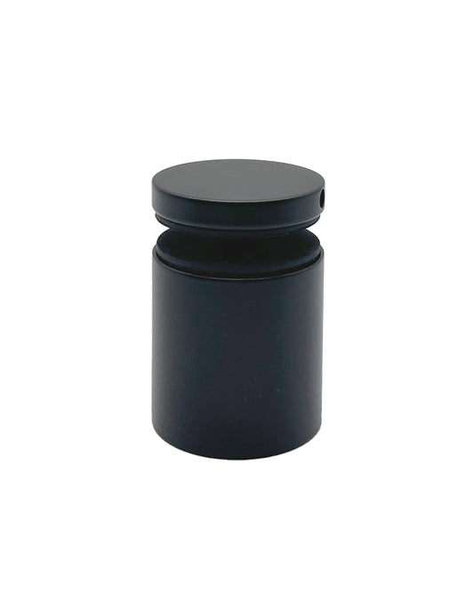Matte Black Solid Standoff for Glass Railing 1.5" Inch  (G1040-150-FIX-BLK) - SHEMONICO