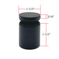 Matte Black Solid Standoff for Glass Railing 1.5" Inch  (G1040-150-FIX-BLK) - SHEMONICO