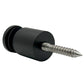 Matte Black Solid Standoff for Glass Railing 1.5" Inch  (G1040-150-FIX-BLK) - SHEMONICO