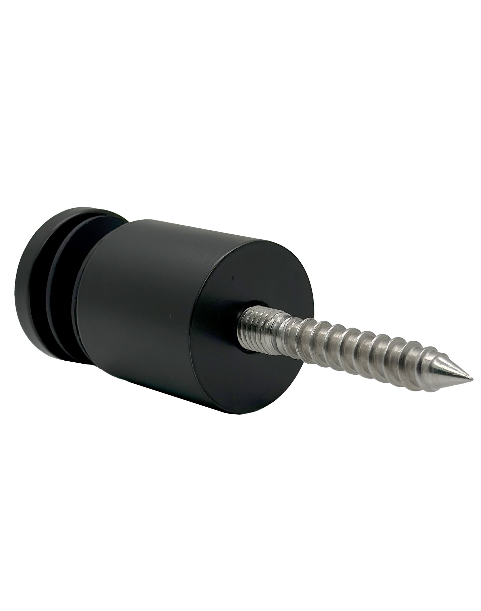 Matte Black Solid Standoff for Glass Railing 1.5" Inch  (G1040-150-FIX-BLK) - SHEMONICO