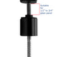 Matte Black Solid Standoff for Glass Railing 1.5" Inch  (G1040-150-FIX-BLK) - SHEMONICO