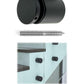 Matte Black Solid Standoff for Glass Railing 1.5" Inch  (G1040-150-FIX-BLK) - SHEMONICO
