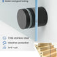 Matte Black Solid Standoff for Glass Railing 1.5" Inch  (G1040-150-FIX-BLK) - SHEMONICO
