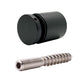 Matte Black Solid Standoff for Glass Railing 1.5" Inch  (G1040-150-FIX-BLK) - SHEMONICO