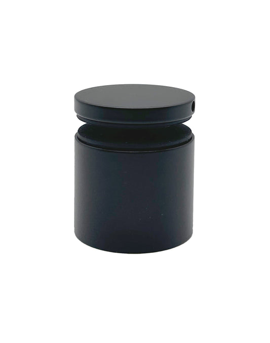 Matte Black Solid Standoff Mount for Glass Railing  2" Inch - SHEMONICO