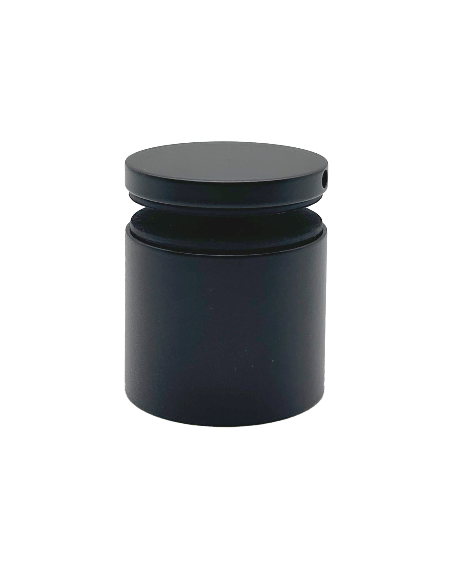 Matte Black Solid Heavy Standoff Mount for Glass Railing 2" Inch with Screw (G1040-200-FIX-BLK) - SHEMONICO