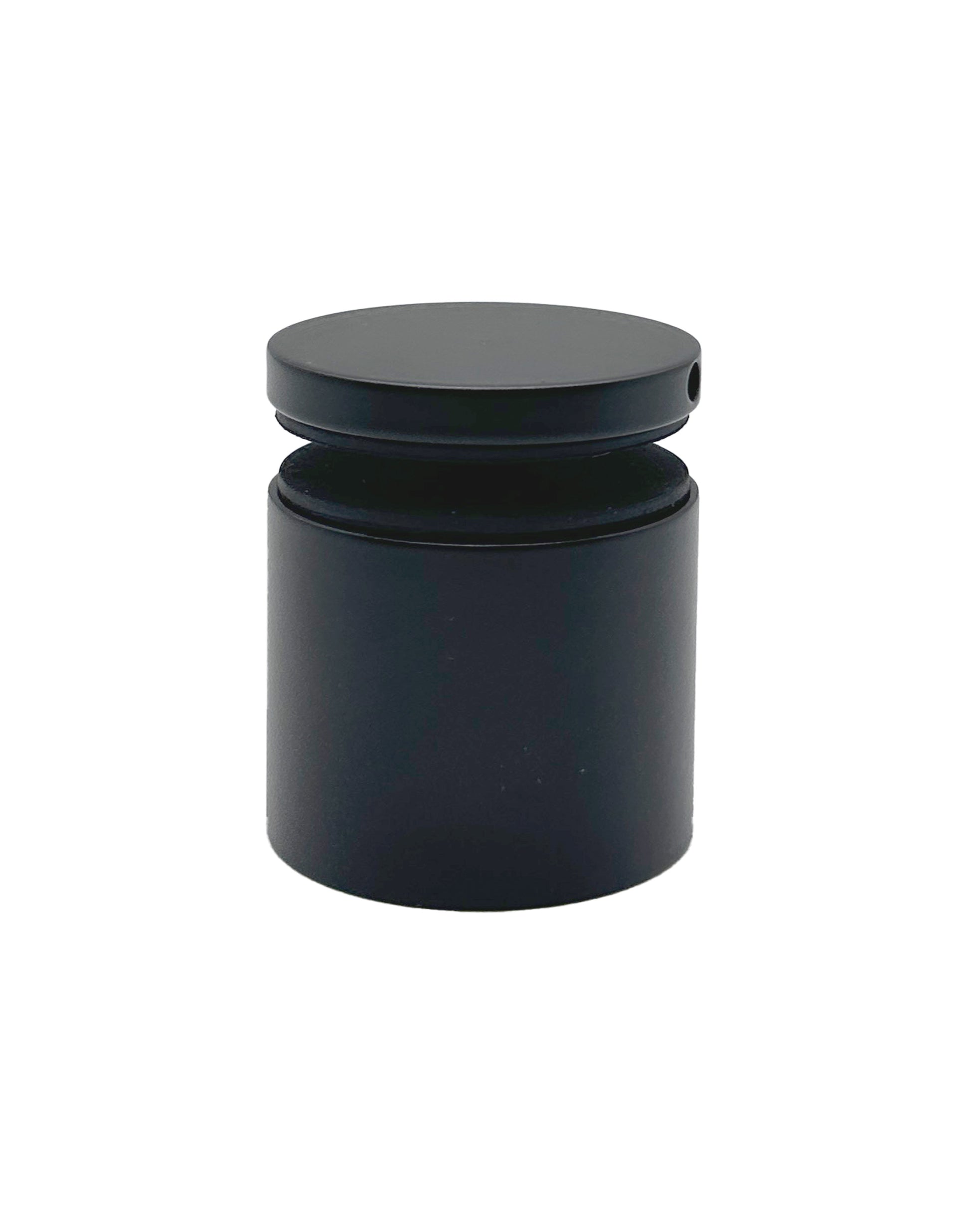 Matte Black Solid Heavy Standoff Mount for Glass Railing 2" Inch with Screw (G1040-200-FIX-BLK) - SHEMONICO