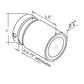 Matte Black Adjustable Standoff Mount for Glass Railing  2" Inch - SHEMONICO