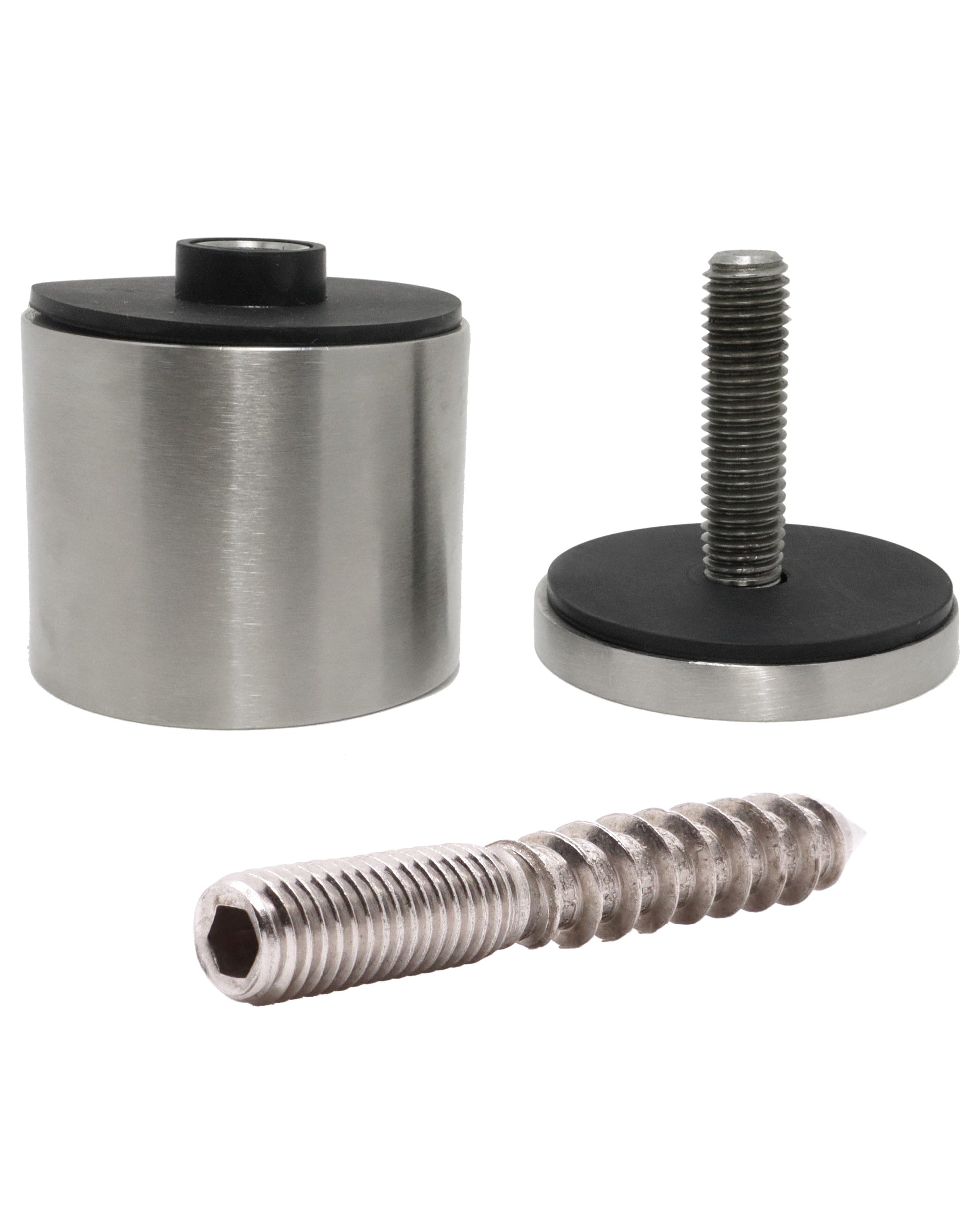 Stainless Steel Heavy Standoff Mount for Glass Railing  2" Inch with Screw (G1040-200-FIX) - SHEMONICO
