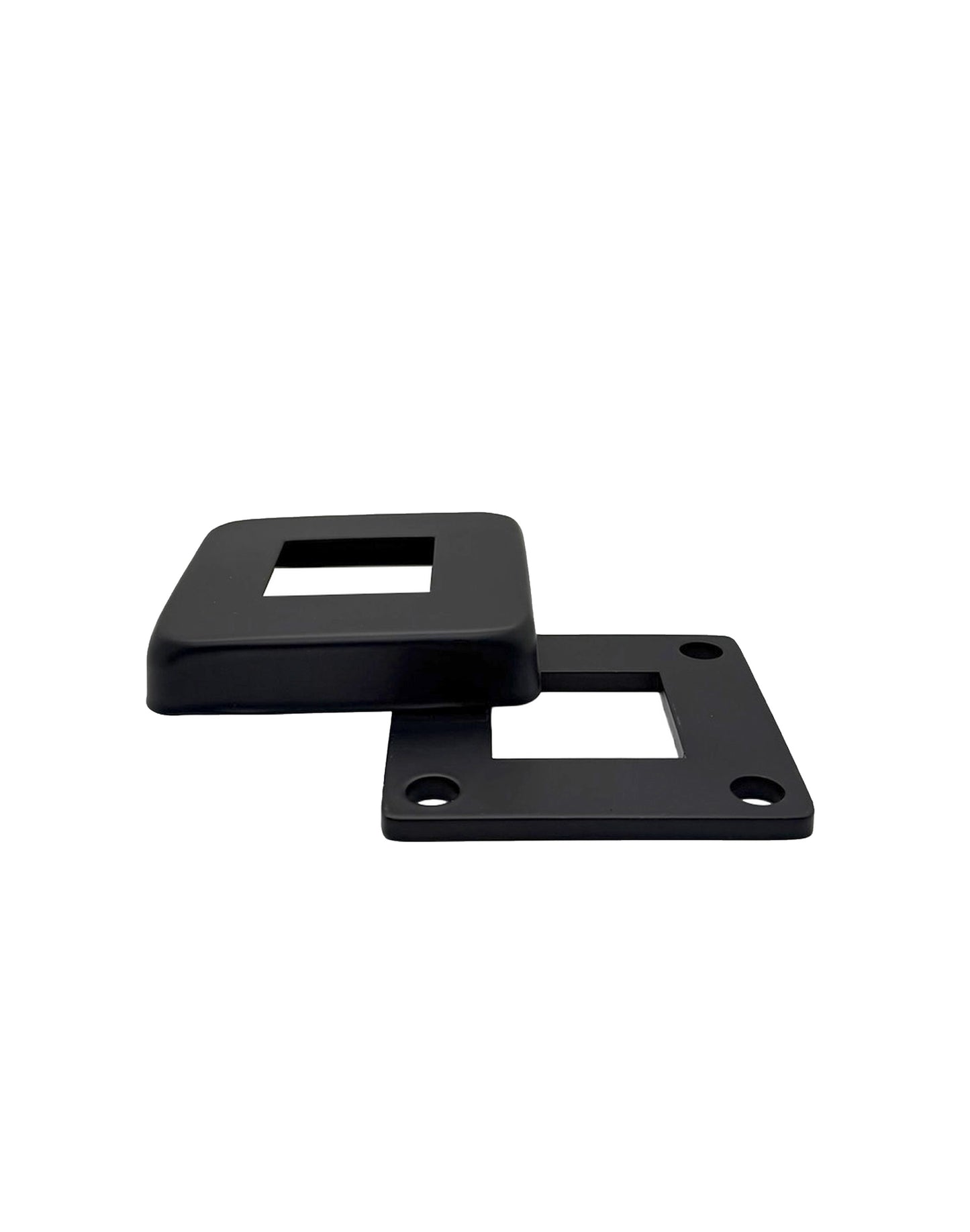 Stainless Steel Black Finish Square Base Cover and Plate for 1-1/2" Post Fitting (C1060-150-BLK)