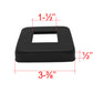 Stainless Steel Black Finish Square Base Cover and Plate for 1-1/2" Post Fitting (C1060-150-BLK)