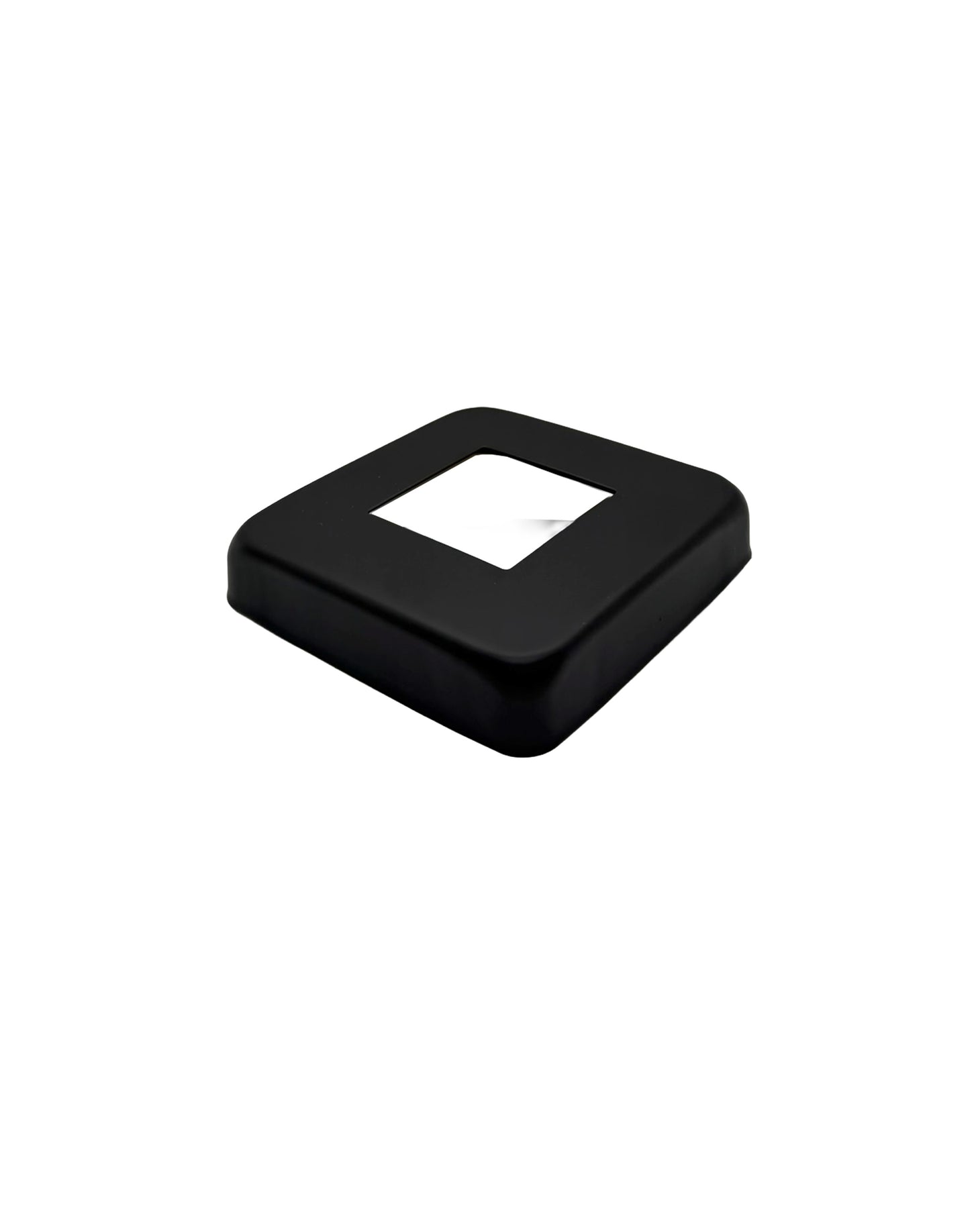 Stainless Steel Black Finish Square Base Cover and Plate for 1-1/2" Post Fitting (C1060-150-BLK)