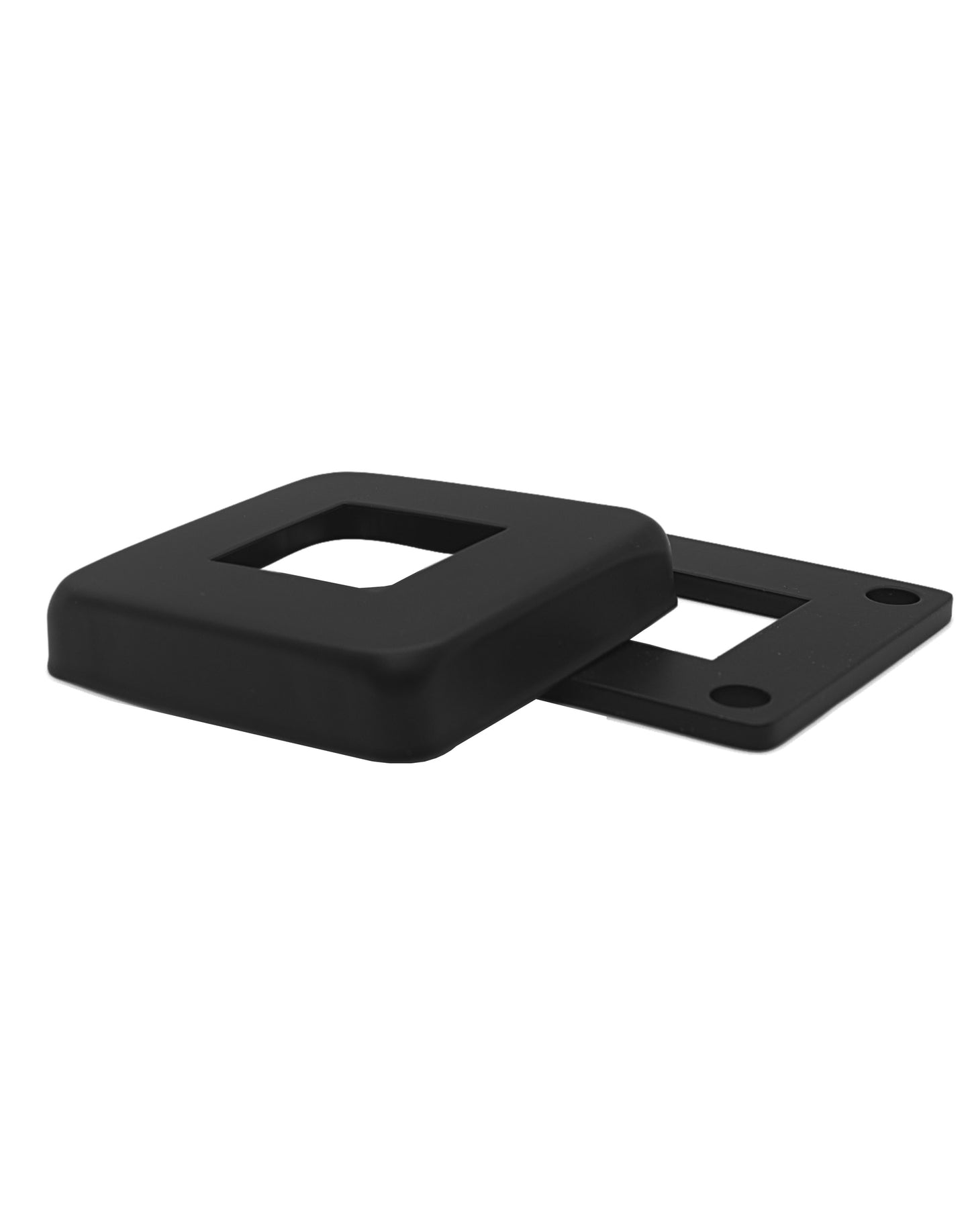 Stainless Steel Black Finish Square Base Cover and Plate for 1-1/2" Post Fitting (C1060-150-BLK)