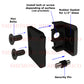 Satin Black 316 Grade Square Flat Post Glass Clamp 2 1/8" x 2 1/8" for 3/8" or 1/2" Glass Satin Finish (G1090-BLK) - SHEMONICO