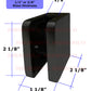 Satin Black 316 Grade Square Flat Post Glass Clamp 2 1/8" x 2 1/8" for 3/8" or 1/2" Glass Satin Finish (G1090-BLK) - SHEMONICO