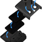 Satin Black 316 Grade Square Flat Post Glass Clamp 2 1/8" x 2 1/8" for 3/8" or 1/2" Glass Satin Finish (G1090-BLK) - SHEMONICO