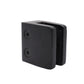 Satin Black 316 Grade Square Flat Post Glass Clamp 2 1/8" x 2 1/8" for 3/8" 1/2" Glass Satin Finish (G1091-BLK)