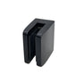 Satin Black 316 Grade Square Flat Post Glass Clamp 2 1/8" x 2 1/8" for 3/8" 1/2" Glass Satin Finish (G1091-BLK)