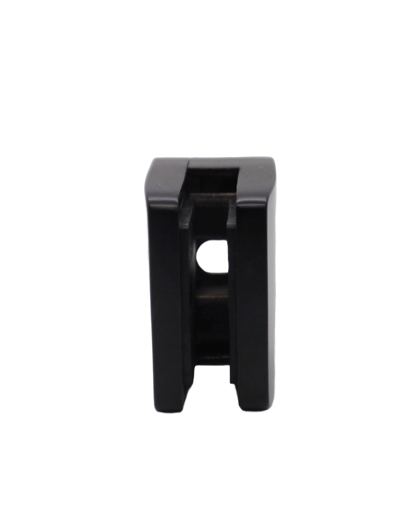 Satin Black 316 Grade Square Flat Post Glass Clamp 2 1/8" x 2 1/8" for 3/8" 1/2" Glass Satin Finish (G1091-BLK)