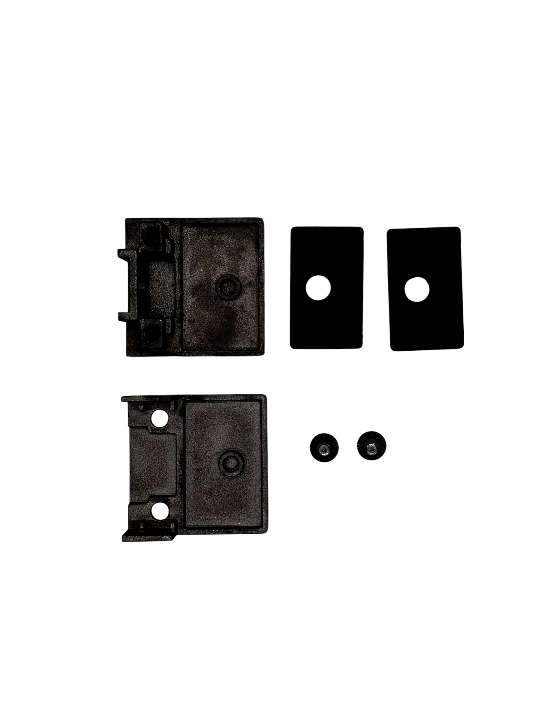 Square Flat Glass Clamp 2 1/8" x 2 1/8" for 3/8" or 1/2 Glass Black Finish 304 (G1091-200-BLK-LTCTY) - SHEMONICO