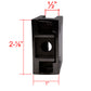 Square Flat Glass Clamp 2 1/8" x 2 1/8" for 3/8" or 1/2 Glass Black Finish 304 (G1091-200-BLK-LTCTY) - SHEMONICO