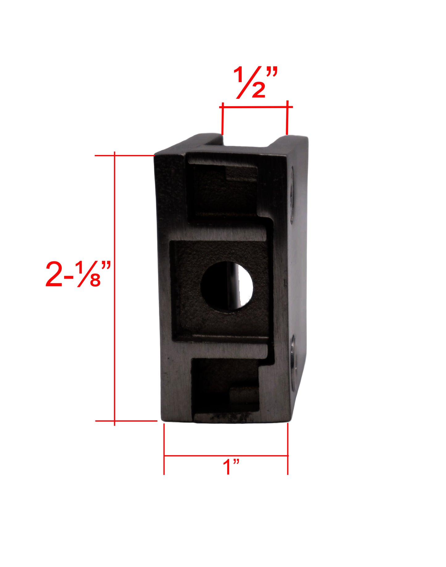 Square Flat Glass Clamp 2 1/8" x 2 1/8" for 3/8" or 1/2 Glass Black Finish 304 (G1091-200-BLK-LTCTY) - SHEMONICO