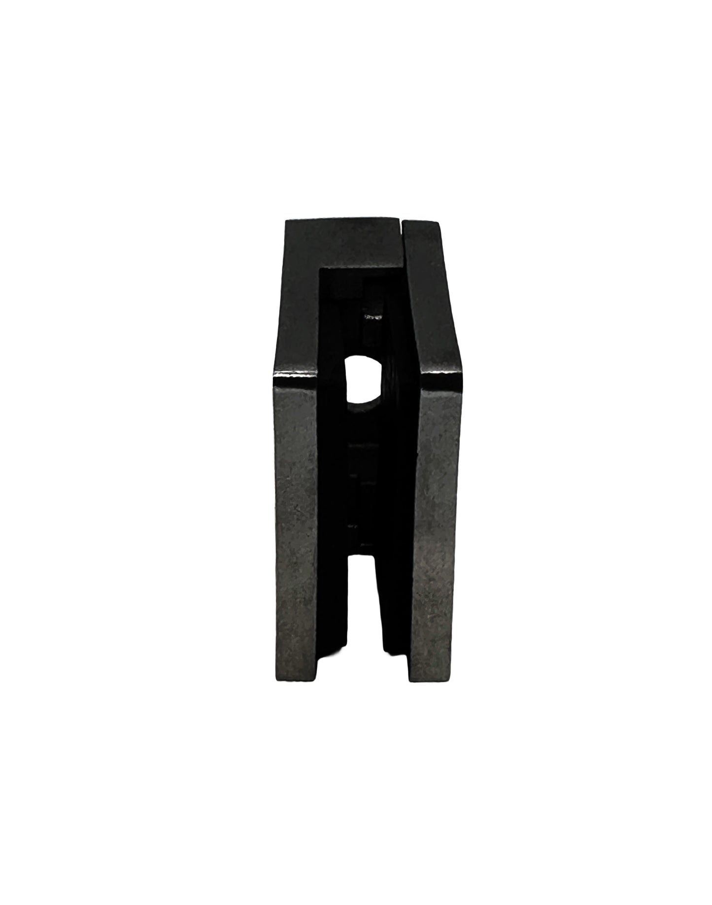 Square Flat Glass Clamp 2 1/8" x 2 1/8" for 3/8" or 1/2 Glass Black Finish 304 (G1091-200-BLK-LTCTY) - SHEMONICO