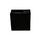 Square Flat Glass Clamp 2 1/8" x 2 1/8" for 3/8" or 1/2 Glass Black Finish 304 (G1091-200-BLK-LTCTY) - SHEMONICO