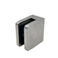 Stainless Steel 316 Square Flat Post Glass Clamp 2 1/8" x 2 1/8" for 3/8" 1/2" Glass Satin Finish (G1091-BRS)