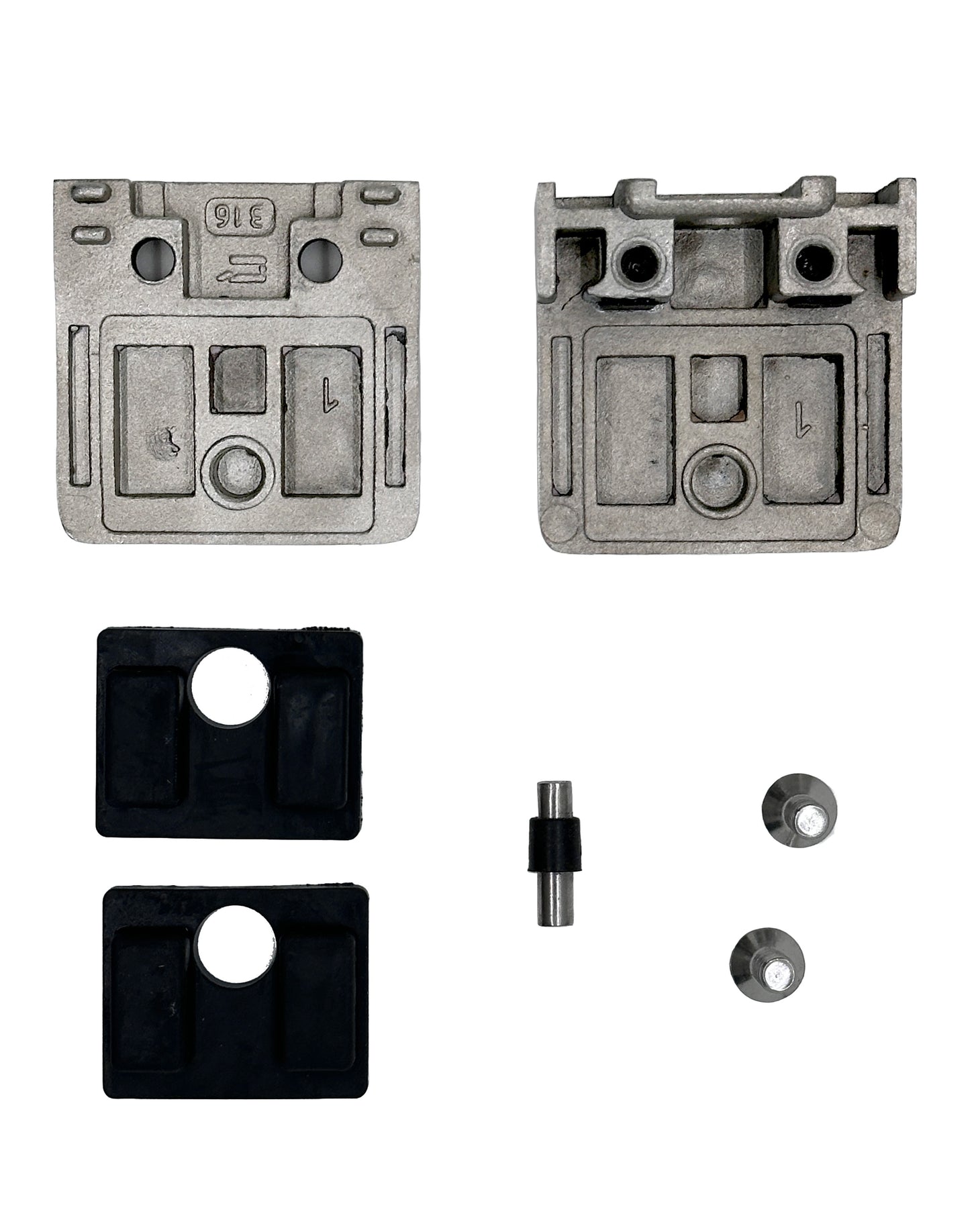 Stainless Steel 316 Square Flat Post Glass Clamp 2 1/8" x 2 1/8" for 3/8" 1/2" Glass Satin Finish (G1091-BRS)