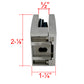 Stainless Steel 316 Square Flat Post Glass Clamp 2 1/8" x 2 1/8" for 3/8" 1/2" Glass Satin Finish (G1091-BRS)