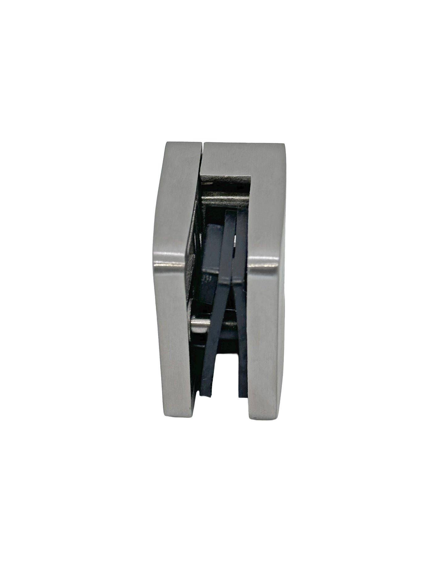 Stainless Steel 316 Square Flat Post Glass Clamp 2 1/8" x 2 1/8" for 3/8" 1/2" Glass Satin Finish (G1091-BRS)