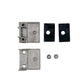 Stainless Steel 304 Grade Square Flat 1-1/2" Post Glass Clamp 2 1/8" x 2 1/8" for 1/2" Glass Satin Finish (G1091) - SHEMONICO
