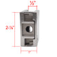 Stainless Steel 304 Grade Square Flat 1-1/2" Post Glass Clamp 2 1/8" x 2 1/8" for 1/2" Glass Satin Finish (G1091) - SHEMONICO