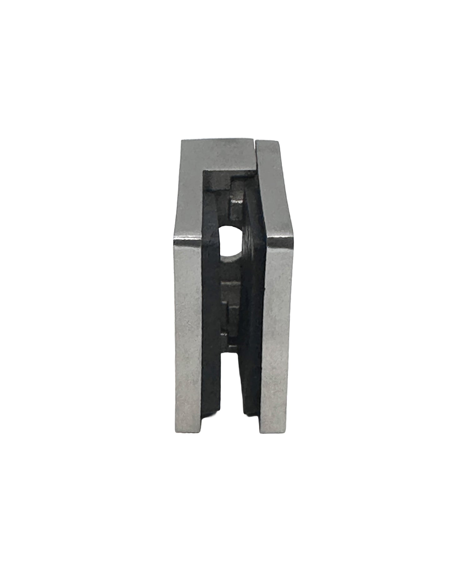 Stainless Steel 304 Grade Square Flat 1-1/2" Post Glass Clamp 2 1/8" x 2 1/8" for 1/2" Glass Satin Finish (G1091) - SHEMONICO