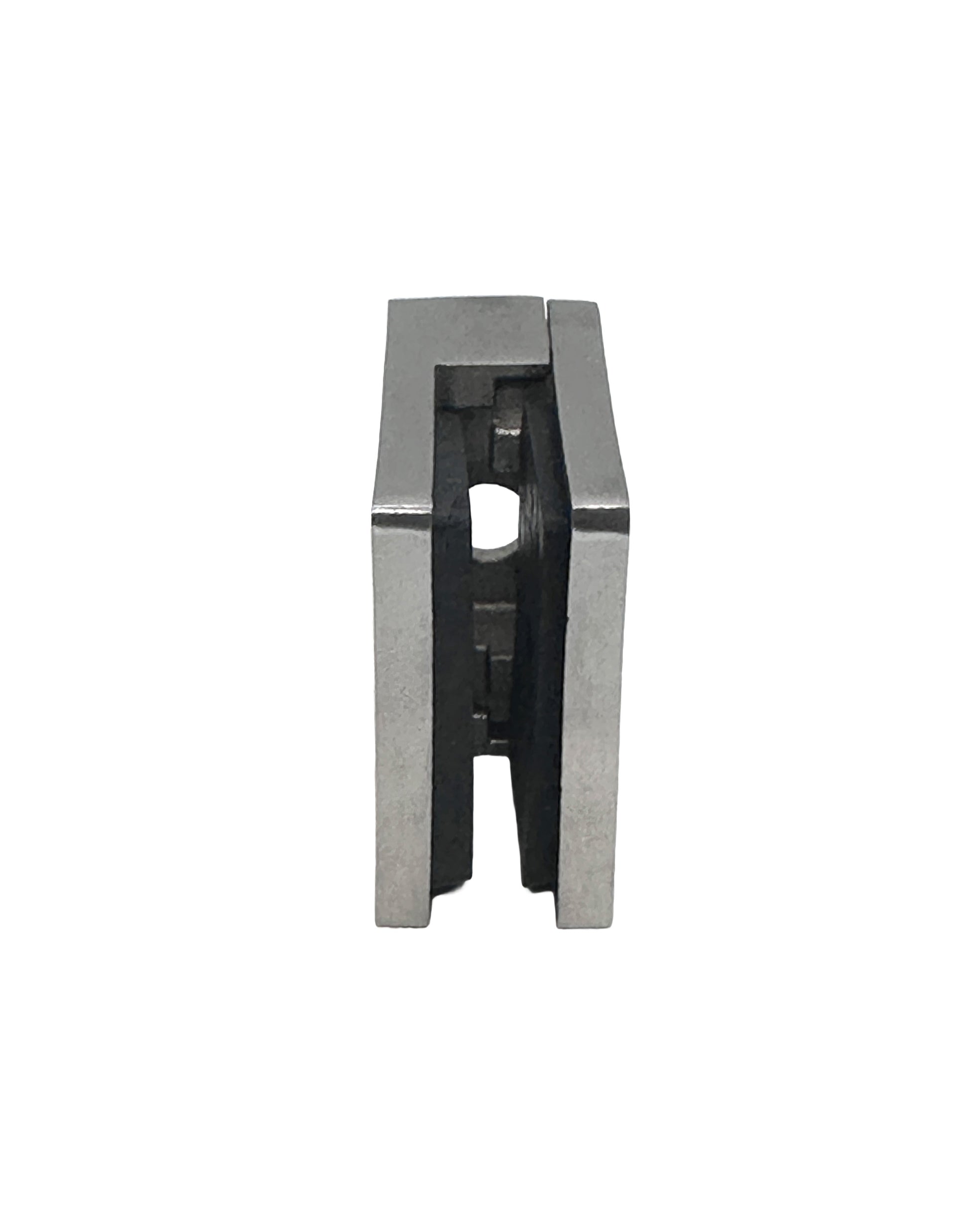 Stainless Steel 304 Grade Square Flat 1-1/2" Post Glass Clamp 2 1/8" x 2 1/8" for 1/2" Glass Satin Finish (G1091) - SHEMONICO
