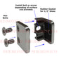 Stainless Steel 304 Grade Square Flat 1-1/2" Post Glass Clamp 2 1/8" x 2 1/8" for 1/2" Glass Satin Finish (G1091) - SHEMONICO