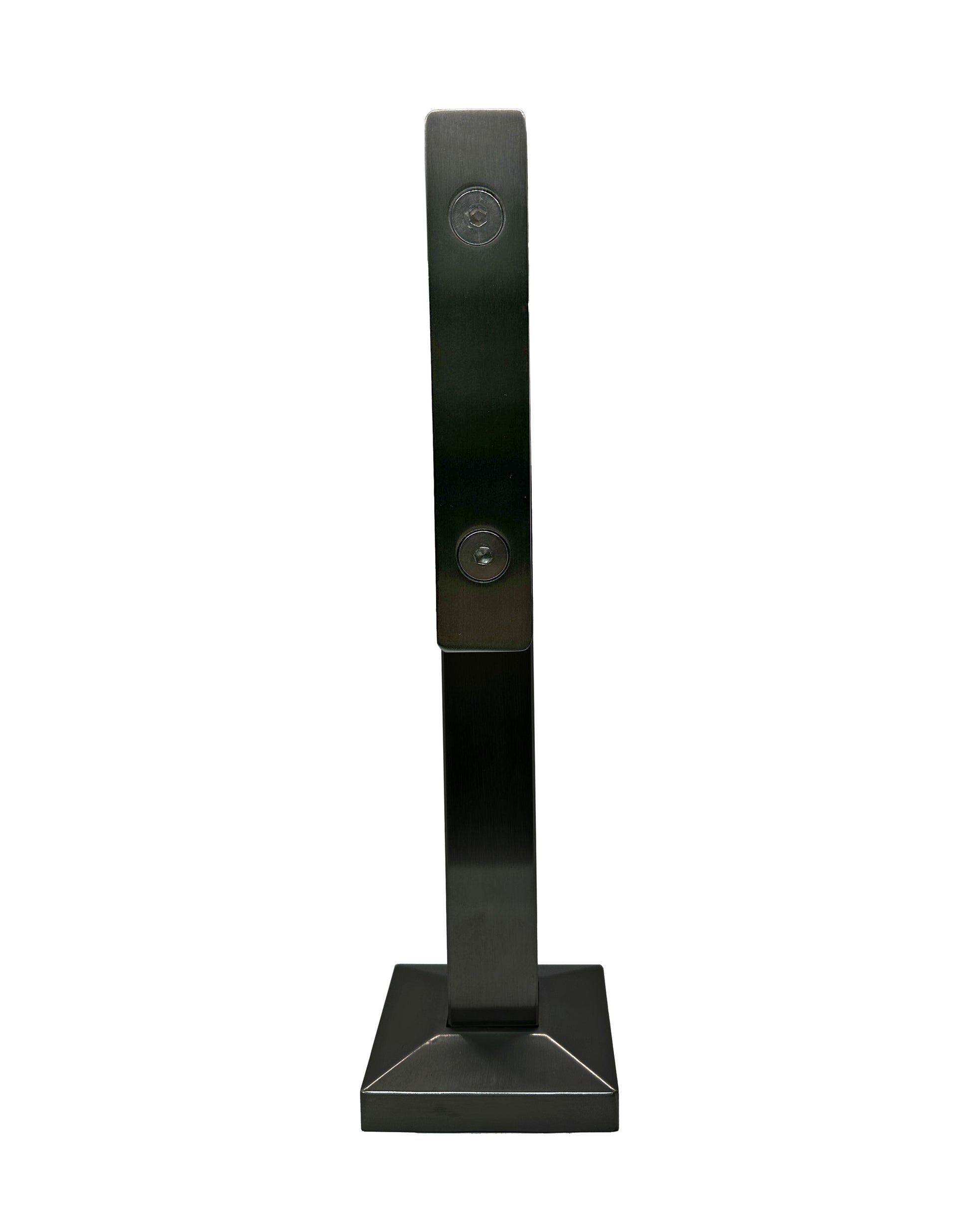 Black Matte Stainless Steel Glass Talon 15" Post Spigot Balustrade for Stairs Incline Glass Railing  (G1120-BLK) - SHEMONICO