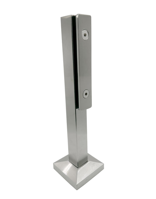 Stainless Steel Glass Talon 15" Post Spigot Balustrade for Stairs Incline Glass Railing  (G1120-BRS) - SHEMONICO