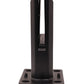 8" Stainless Steel Glass Railing Spigot for Staircase with Leveling Black Finish (G1130-BLK) - SHEMONICO