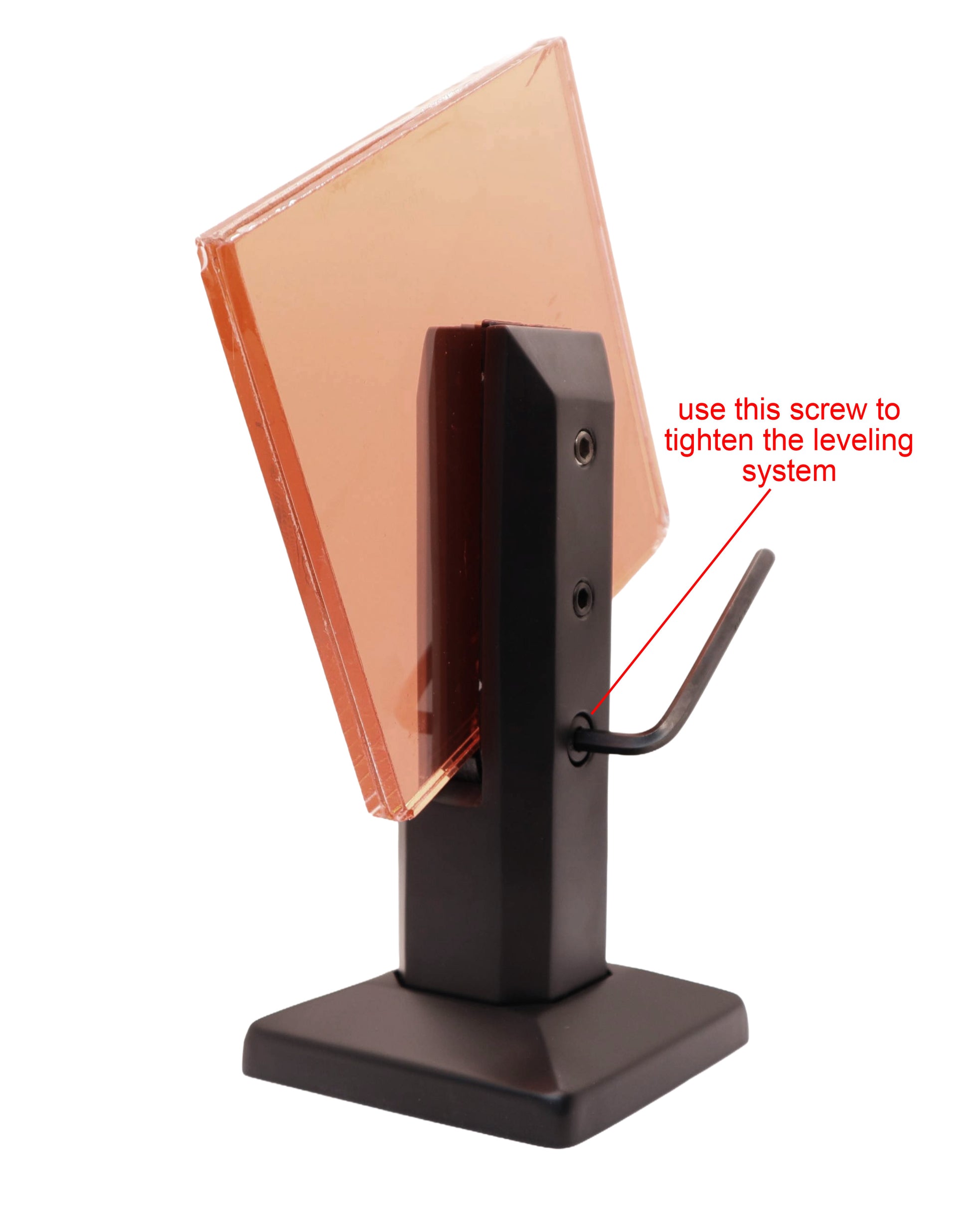 8" Stainless Steel Glass Railing Spigot for Staircase with Leveling Black Finish (G1130-BLK) - SHEMONICO