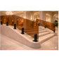 8" Stainless Steel Glass Railing Spigot for Staircase with Leveling Black Finish (G1130-BLK) - SHEMONICO