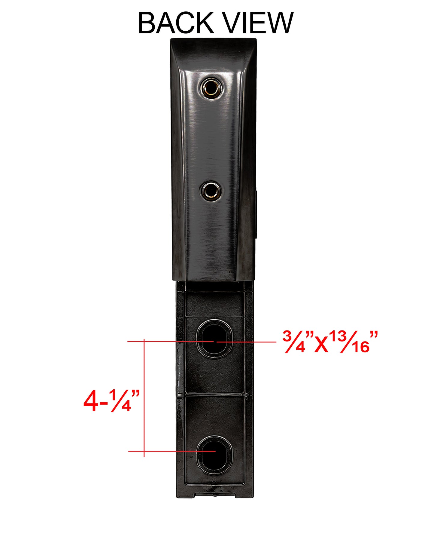 Black Matte Stainless Steel Side Mount Spigot for Glass Railing with Leveling (G1135-BLK)