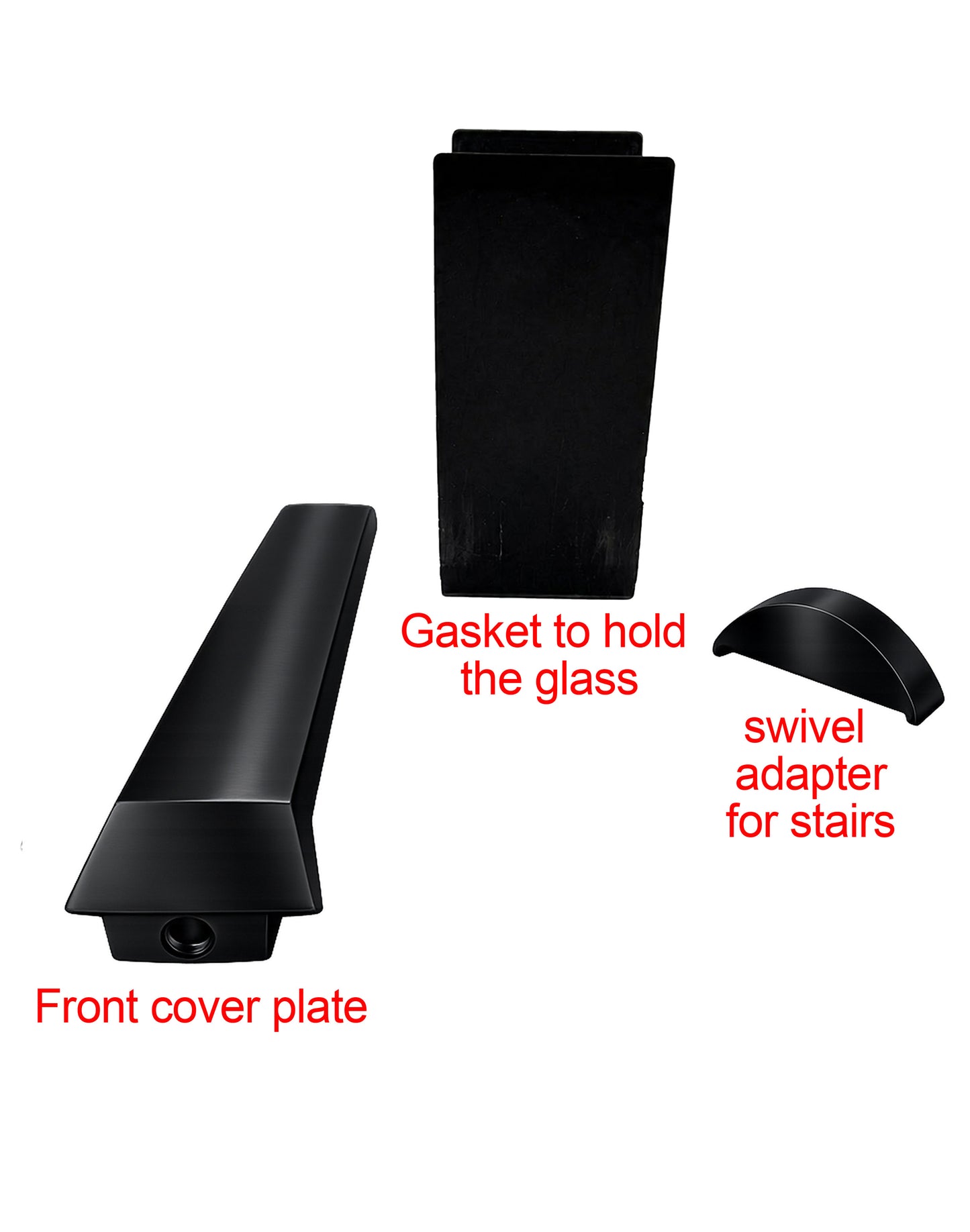 Black Matte Stainless Steel Side Mount Spigot for Glass Railing with Leveling (G1135-BLK)