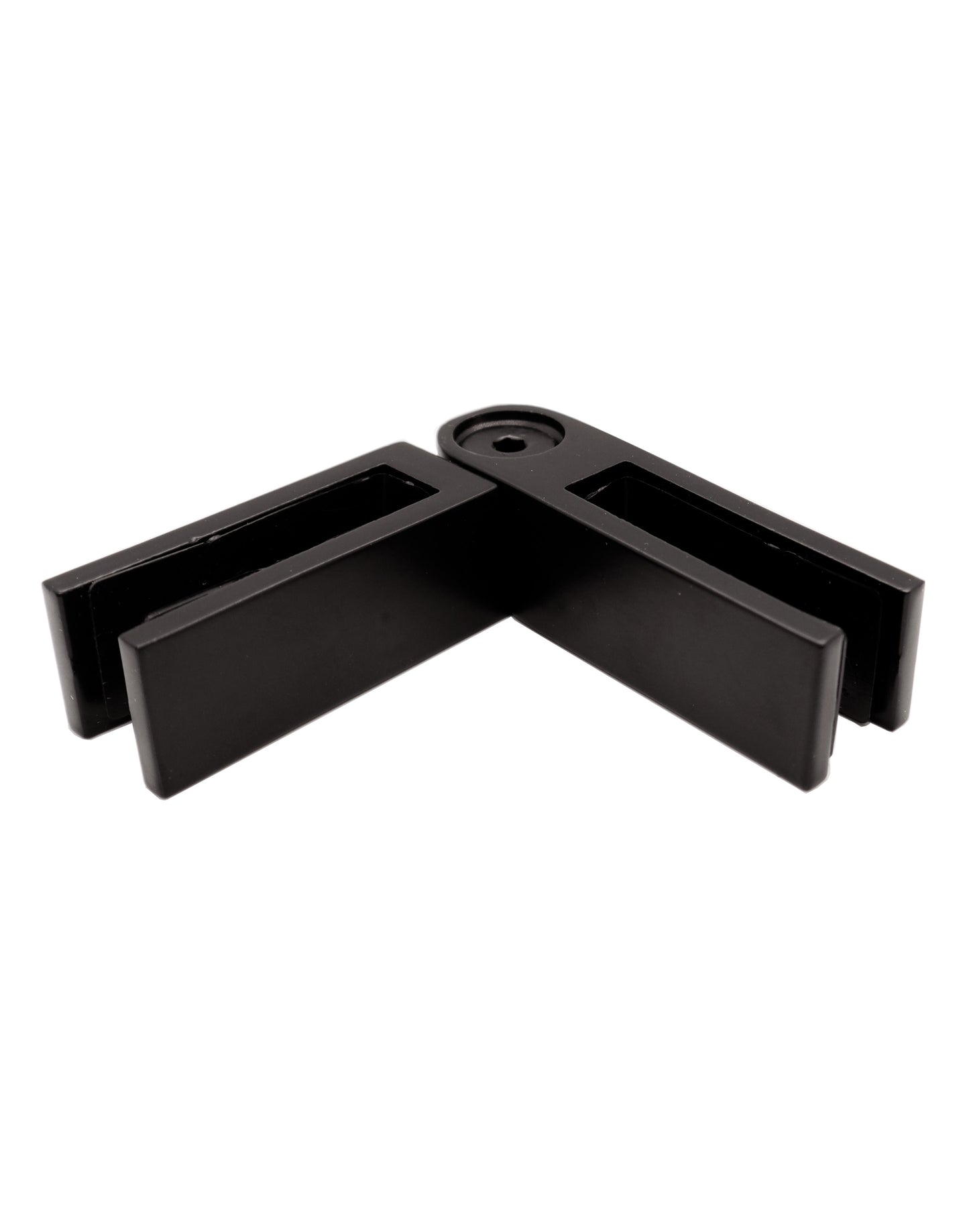 Stainless Steel Black Adjustable 90 to 180 Degree 1/2" Glass to Glass Clamp Railing  (G1200-BLK) - SHEMONICO