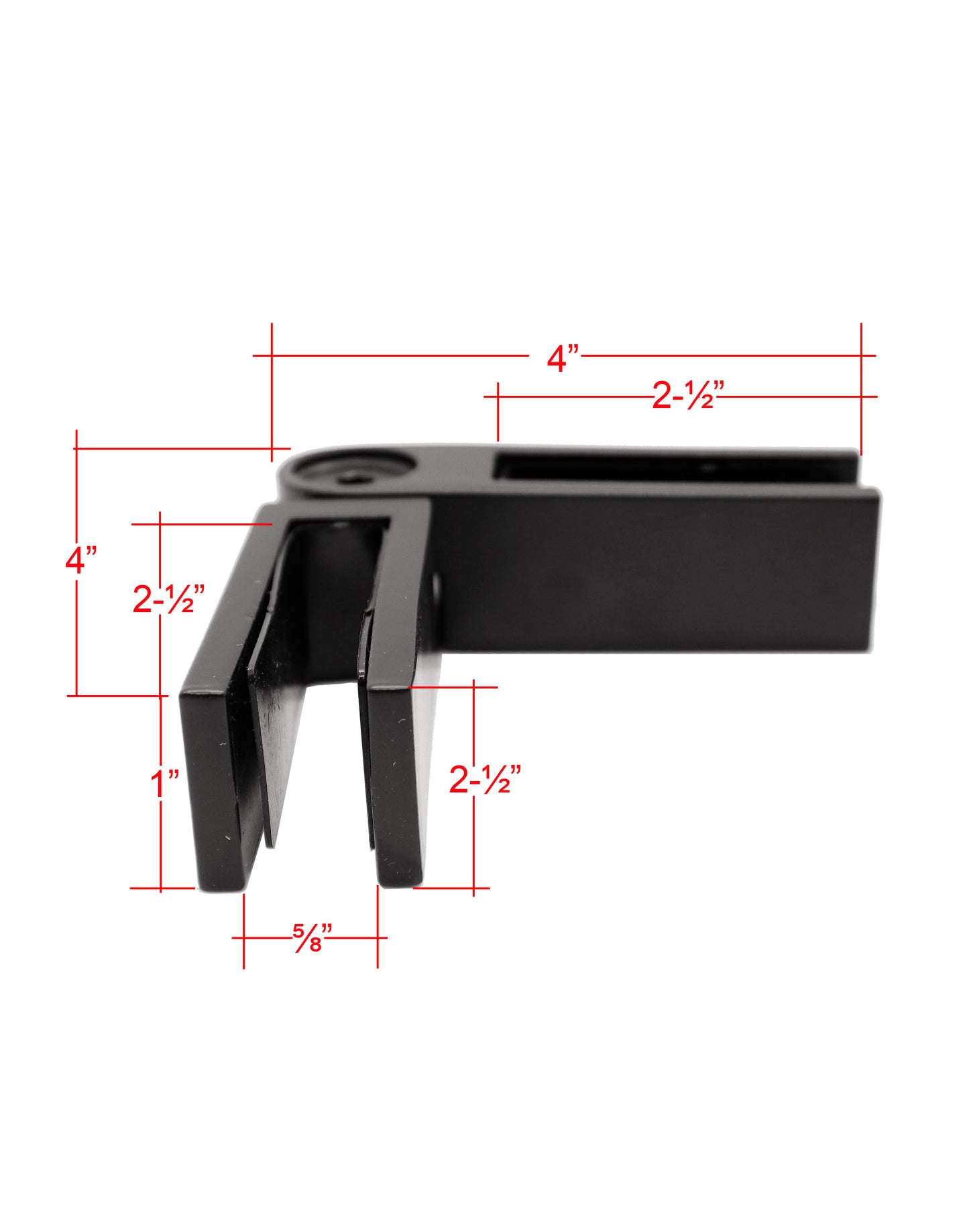 Stainless Steel Black Adjustable 90 to 180 Degree 1/2" Glass to Glass Clamp Railing  (G1200-BLK) - SHEMONICO