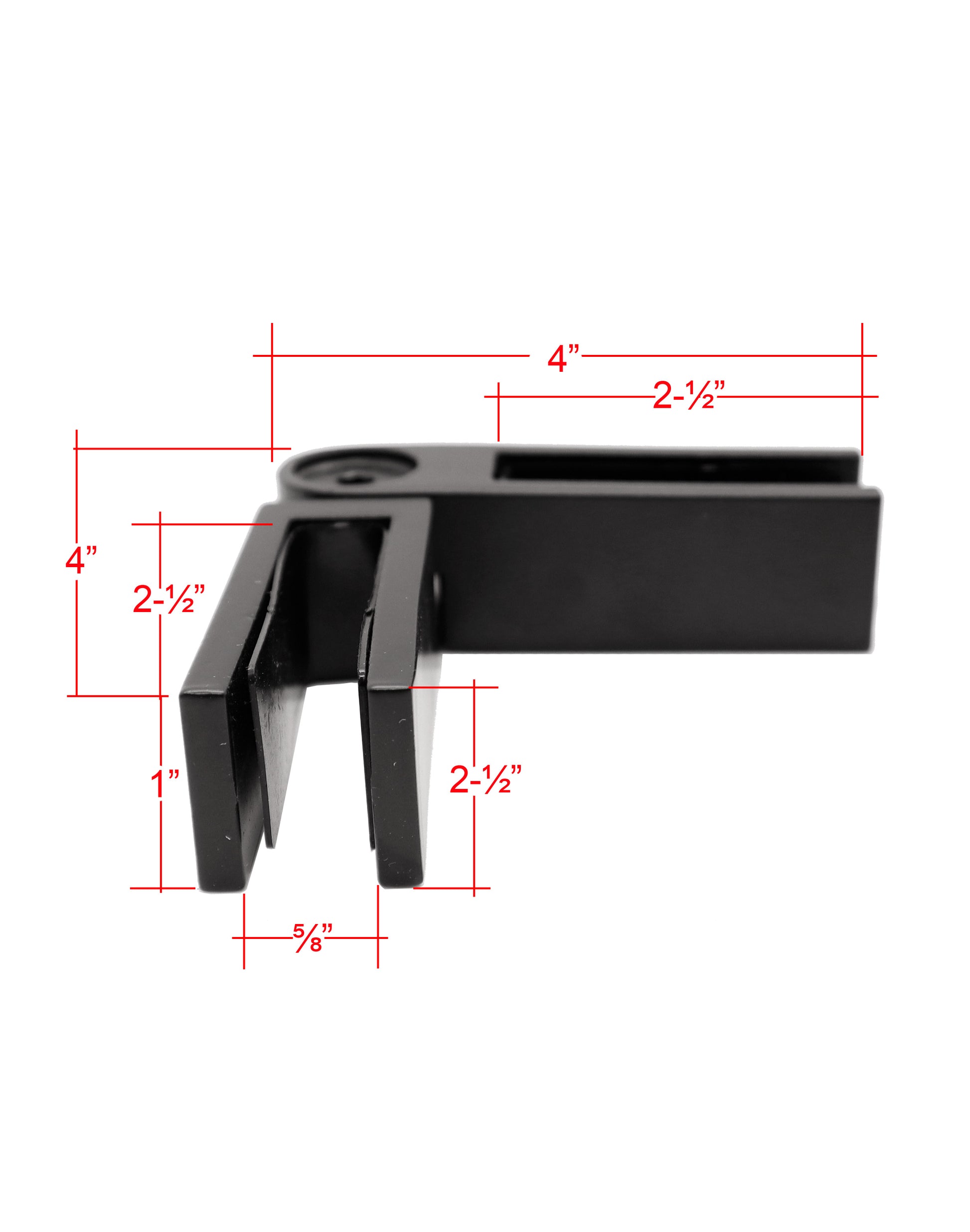 Stainless Steel Black Adjustable 90 to 180 Degree 1/2" Glass to Glass Clamp Railing  (G1200-BLK) - SHEMONICO