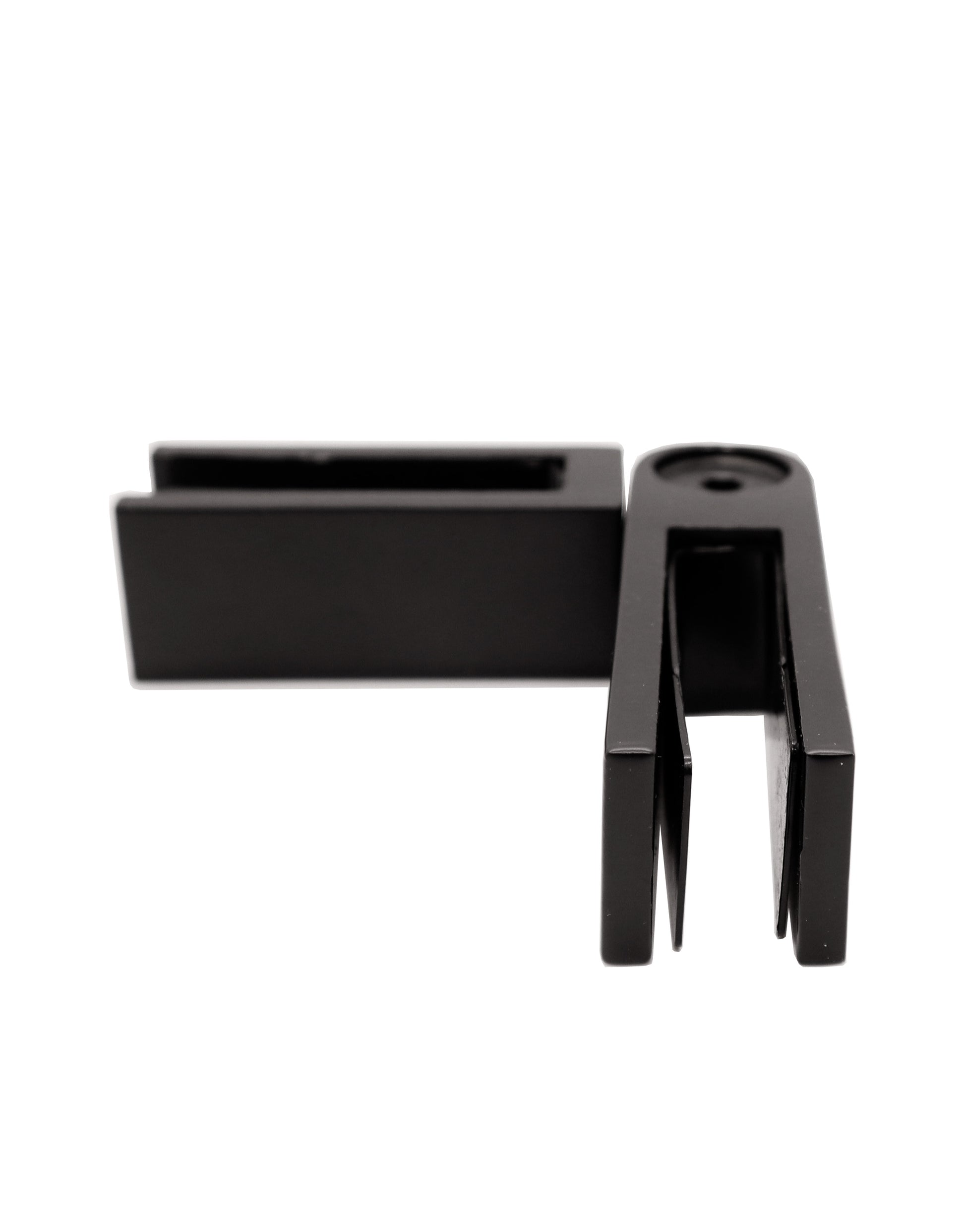 Stainless Steel Black Adjustable 90 to 180 Degree 1/2" Glass to Glass Clamp Railing  (G1200-BLK) - SHEMONICO